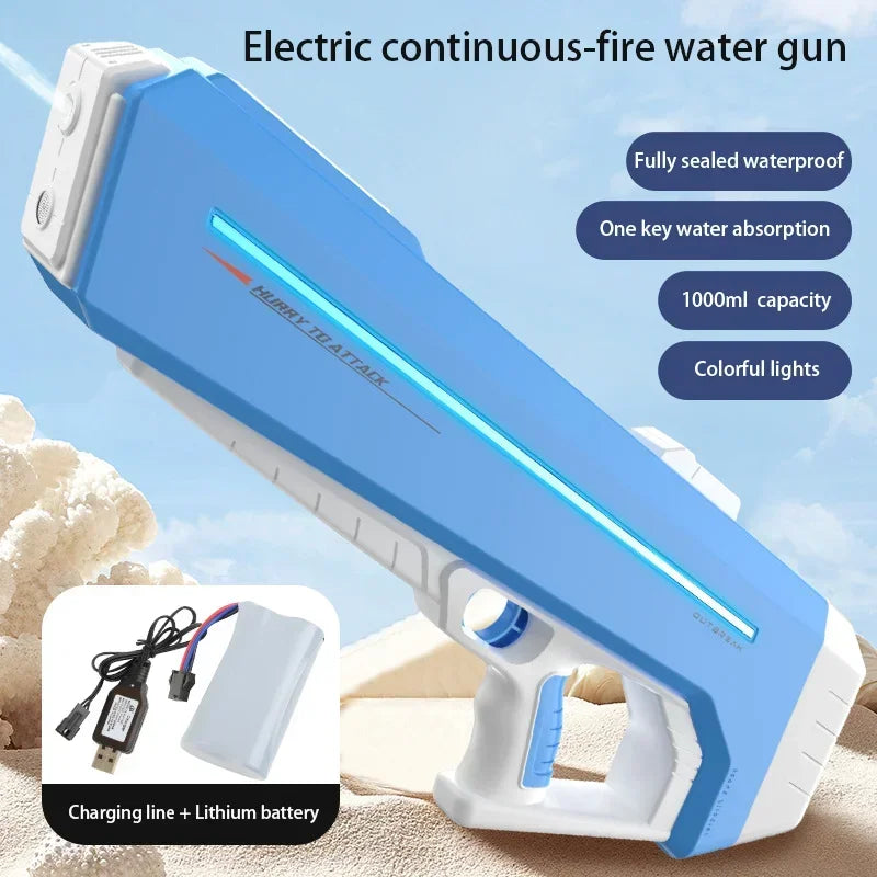 Outbreak Fully Automatic Electric Water Gun with LED Lights – Summer Battle Toy for Kids